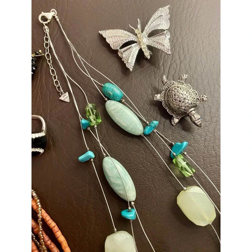 Vintage To Modern Boho Brooch Fish Pendant Necklace Bracelet Bangle Ring Lot